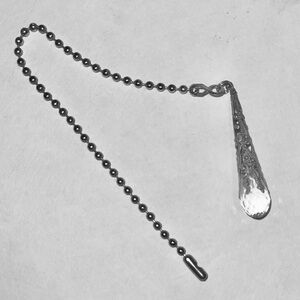 Elegant Silver Crystal Ceiling Fan Pullchain